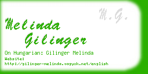 melinda gilinger business card